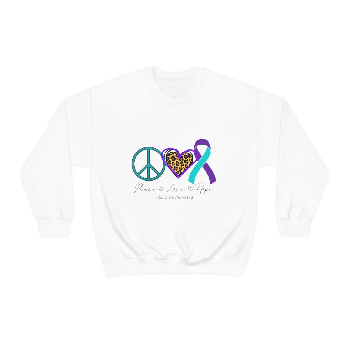 Peace, love,  hope* Heavy Blend™ Crewneck Sweatshirt